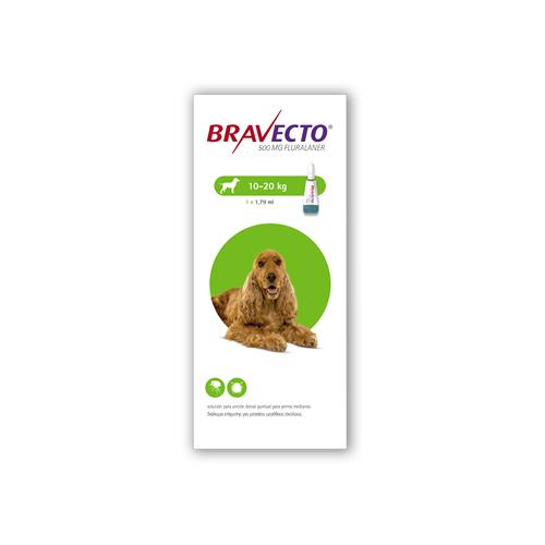 Bravecto perros Spot on  500 mg. PM (10-20)