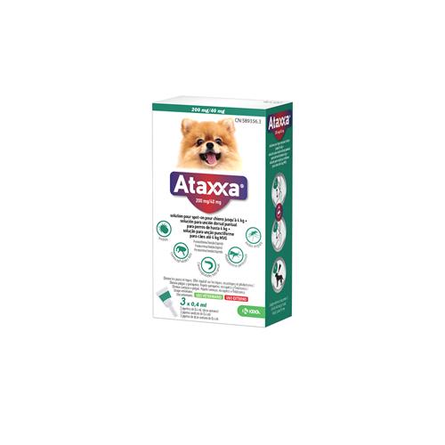 Ataxxa 200 mg/40mg Perros hasta 4 Kg 4 pip