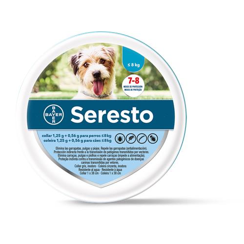 Seresto collar 1,25g+0,56g para perros -8kg