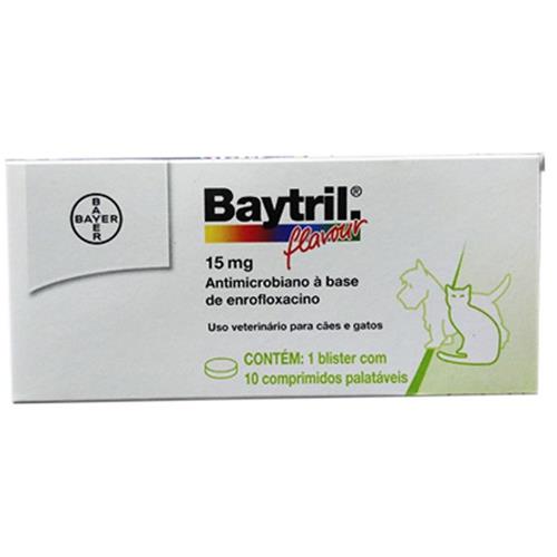 Baytril Sabor 15mg 10 comp