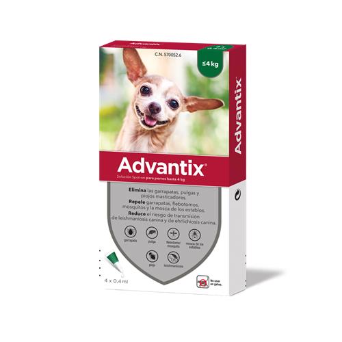 Advantix 4X0,4 (hasta 4 Kg) 4 PP