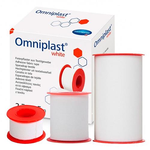 Esparadrapo tela"Omniplast" blanco 100mm x10m. 5unids.